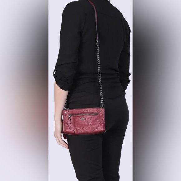 COACH Mickie Crossbody Bag - Metallic Burgundy - Picture 7 of 7